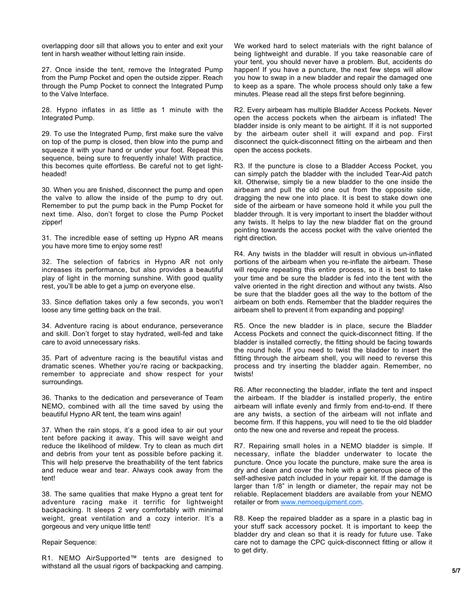 NEMO Equipment HYPNOA User Manual | Page 5 / 7