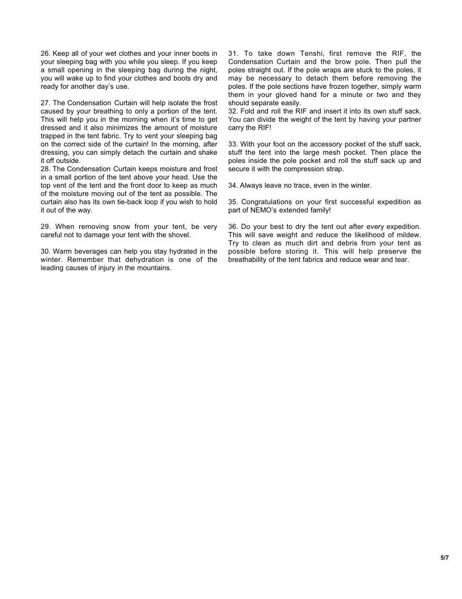 NEMO Equipment TENSH User Manual | Page 5 / 7