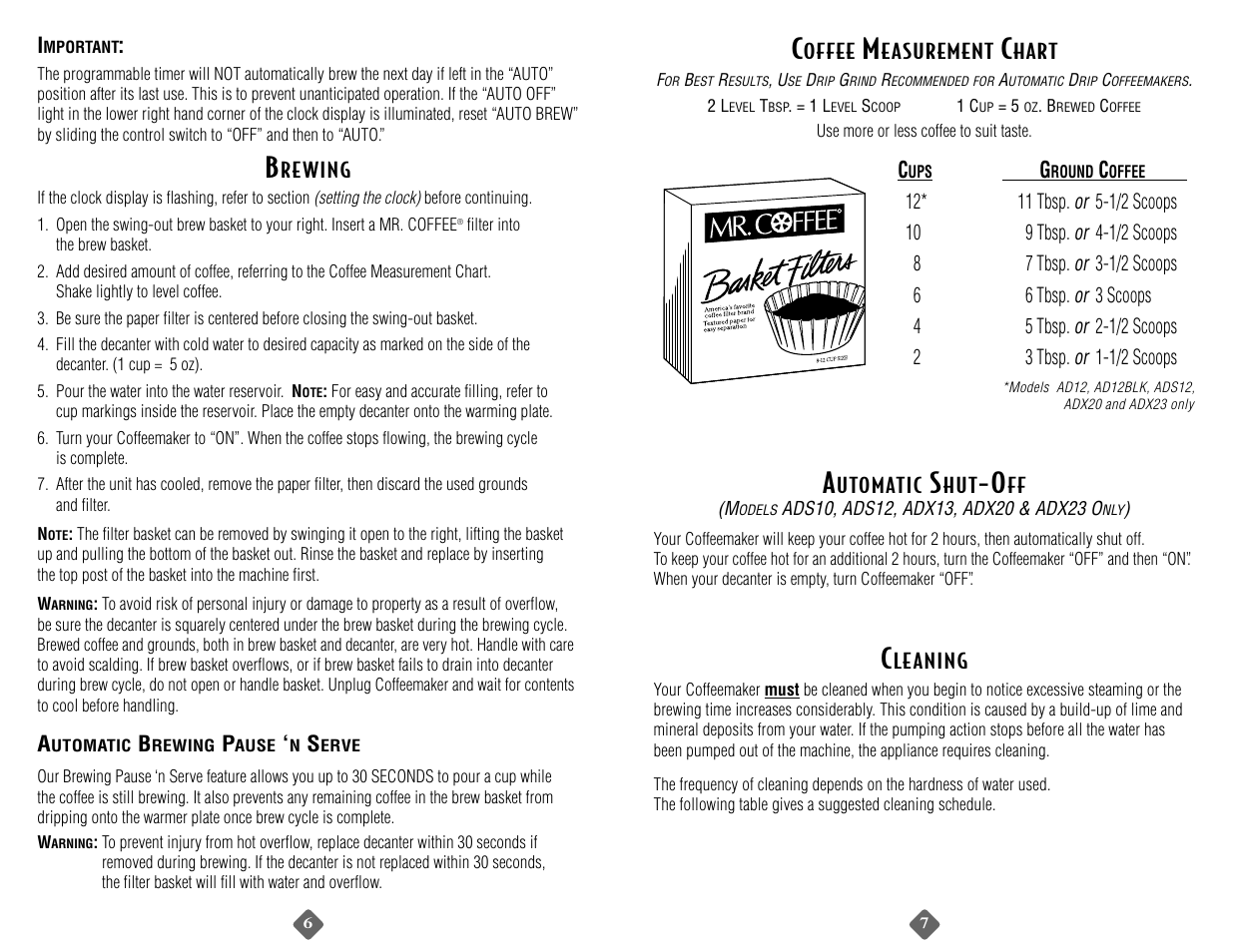 Capresso AD12BLK User Manual | Page 6 / 20