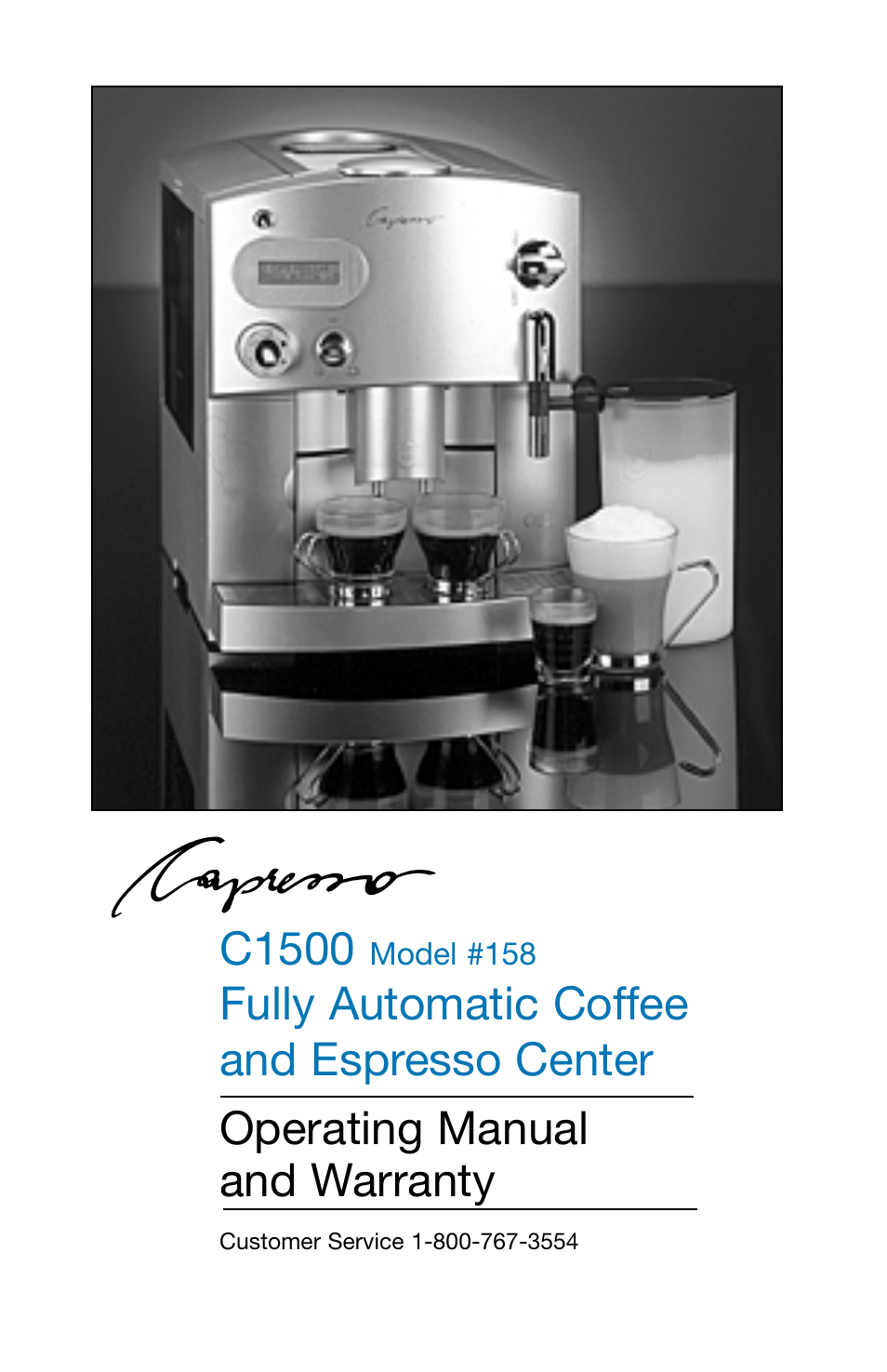 Capresso 158 User Manual | 23 pages