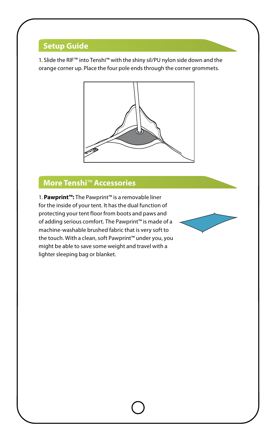Setup guide more tenshi ™ accessories | NEMO Equipment TENSH RI User Manual | Page 4 / 6