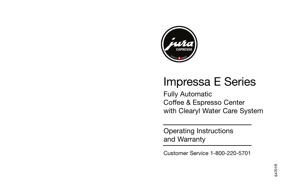 Capresso E Series User Manual | 24 pages