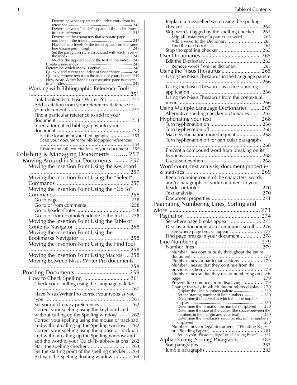 Polishing & managing documents 257 | Nisus Writer Pro User Manual | Page 10 / 525