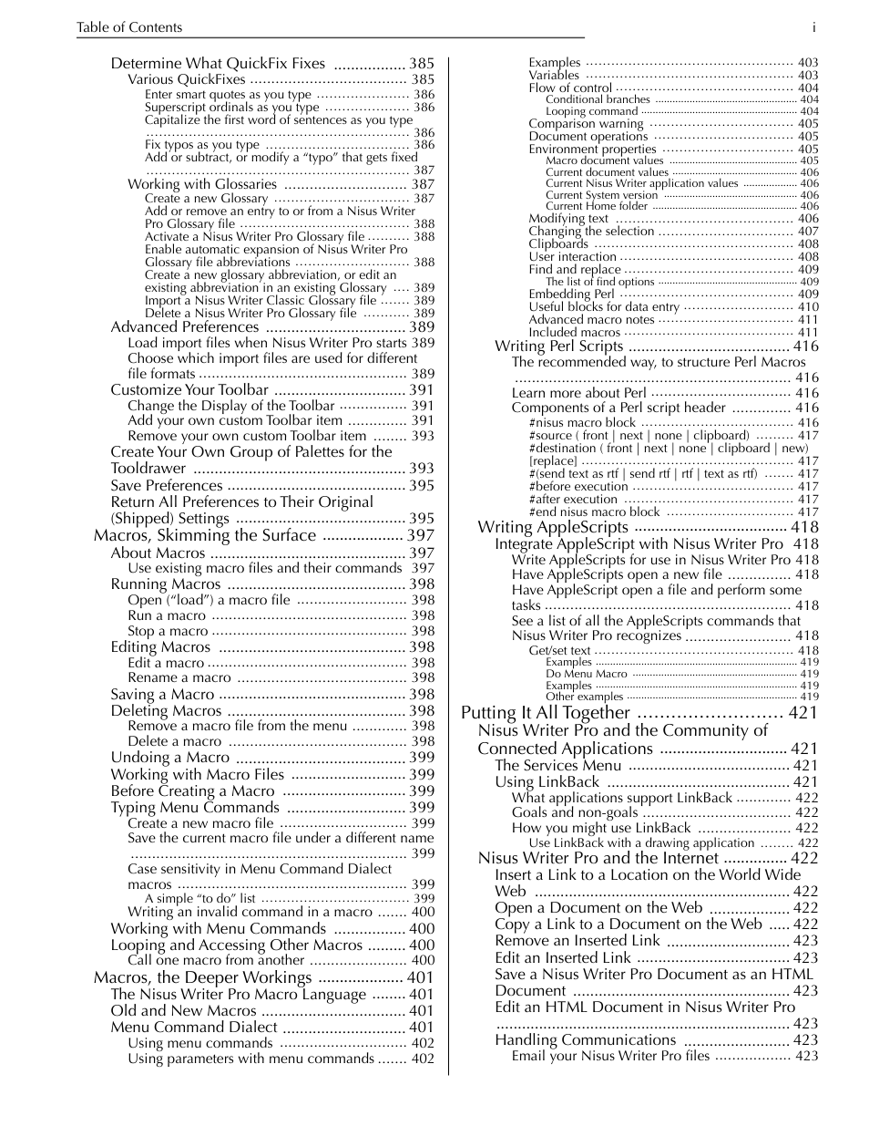 Putting it all together 421 | Nisus Writer Pro User Manual | Page 13 / 525