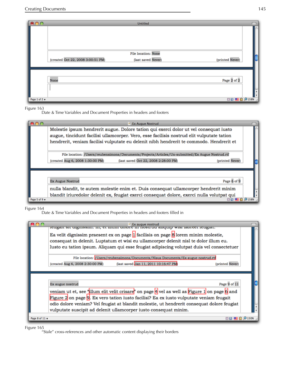Figure 163, Figure 164 | Nisus Writer Pro User Manual | Page 165 / 525