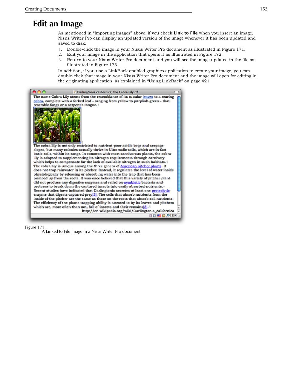 Edit an image | Nisus Writer Pro User Manual | Page 173 / 525