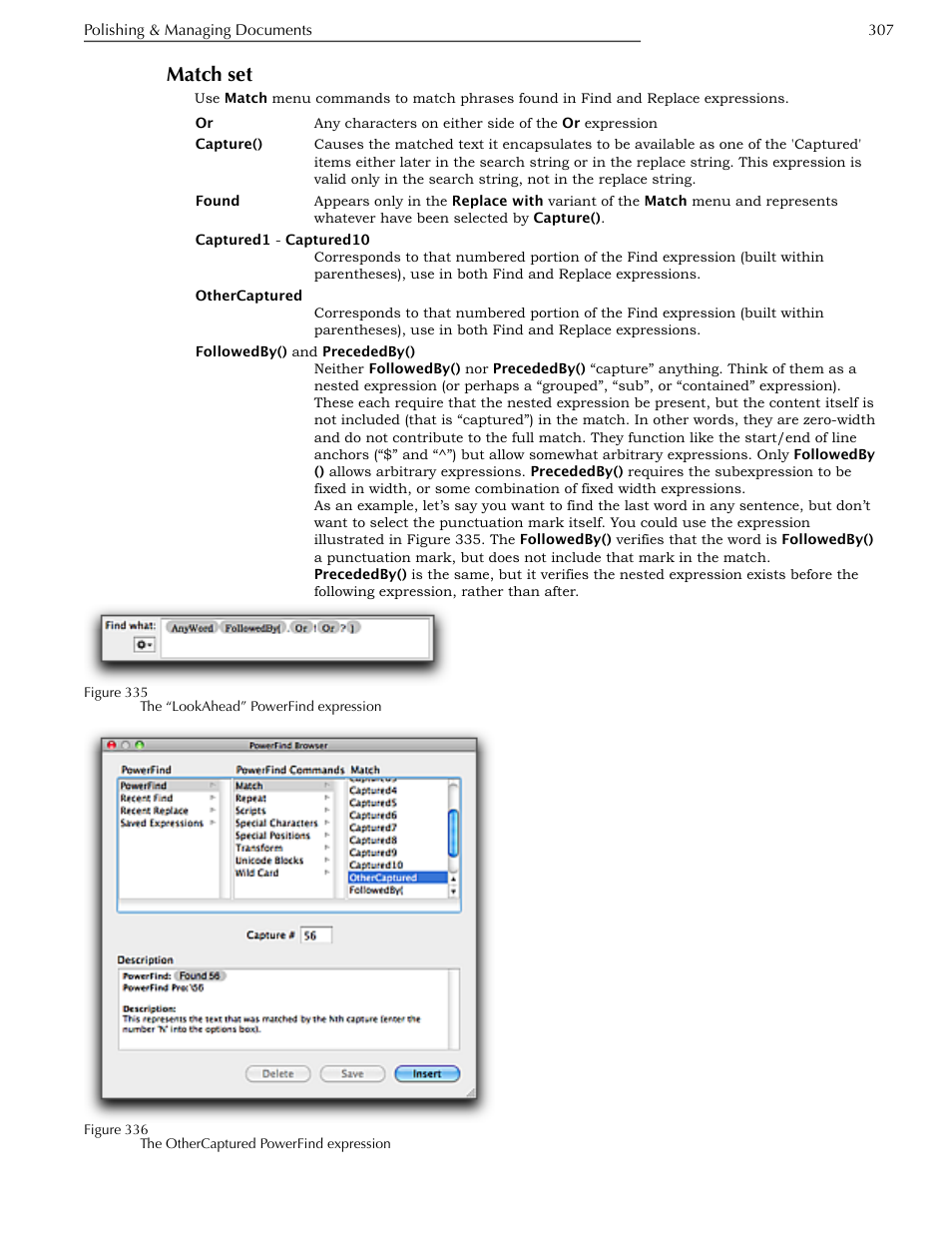 Match set, Ge 307 | Nisus Writer Pro User Manual | Page 327 / 525