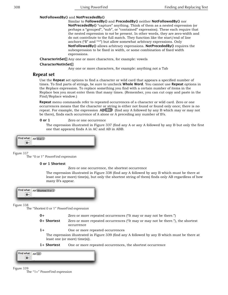 Repeat set | Nisus Writer Pro User Manual | Page 328 / 525