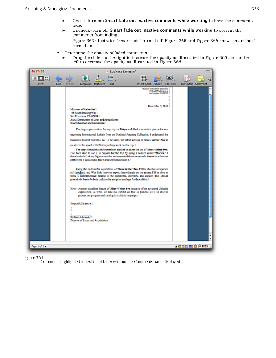 Nisus Writer Pro User Manual | Page 353 / 525