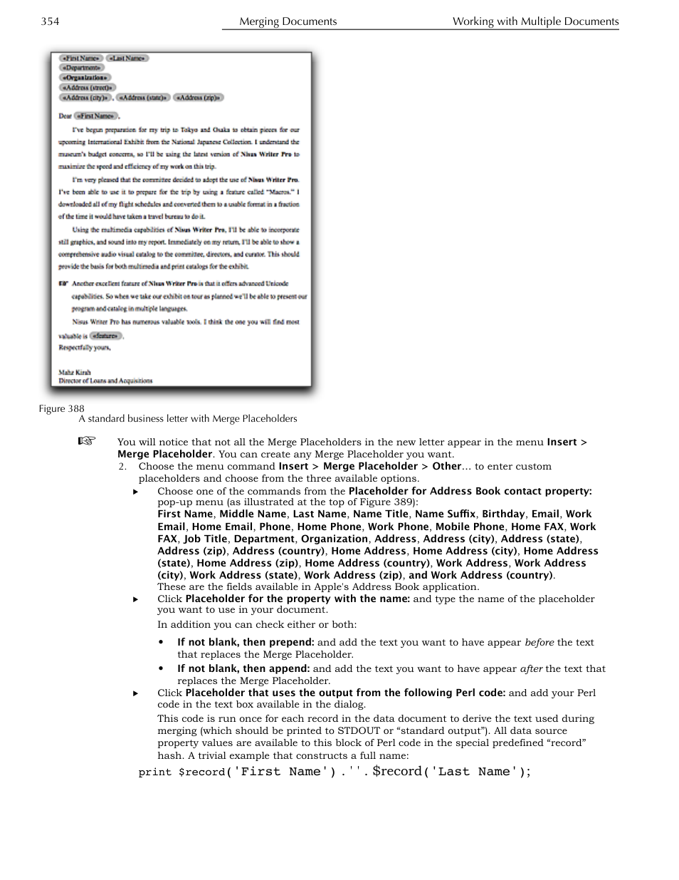 First name') . ' ' . $record('last name') | Nisus Writer Pro User Manual | Page 374 / 525