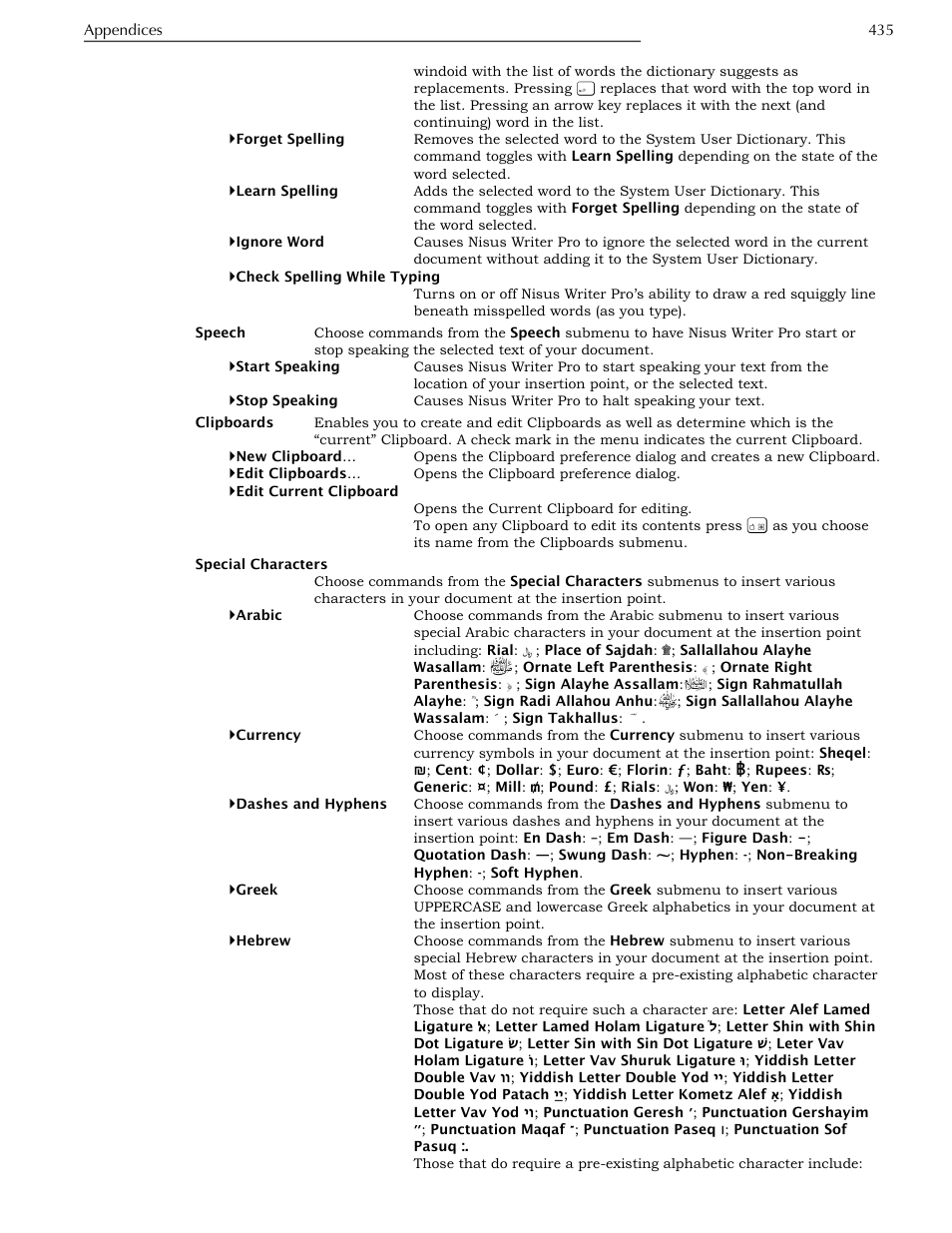 Ge 435 | Nisus Writer Pro User Manual | Page 455 / 525