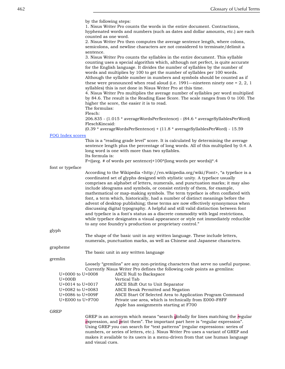 Nisus Writer Pro User Manual | Page 482 / 525