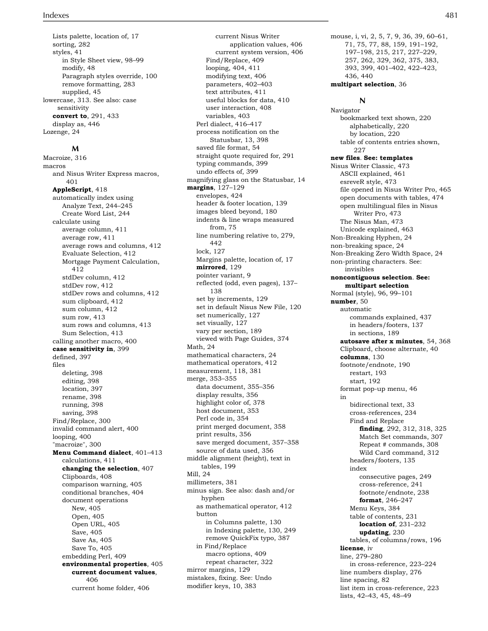 Nisus Writer Pro User Manual | Page 501 / 525