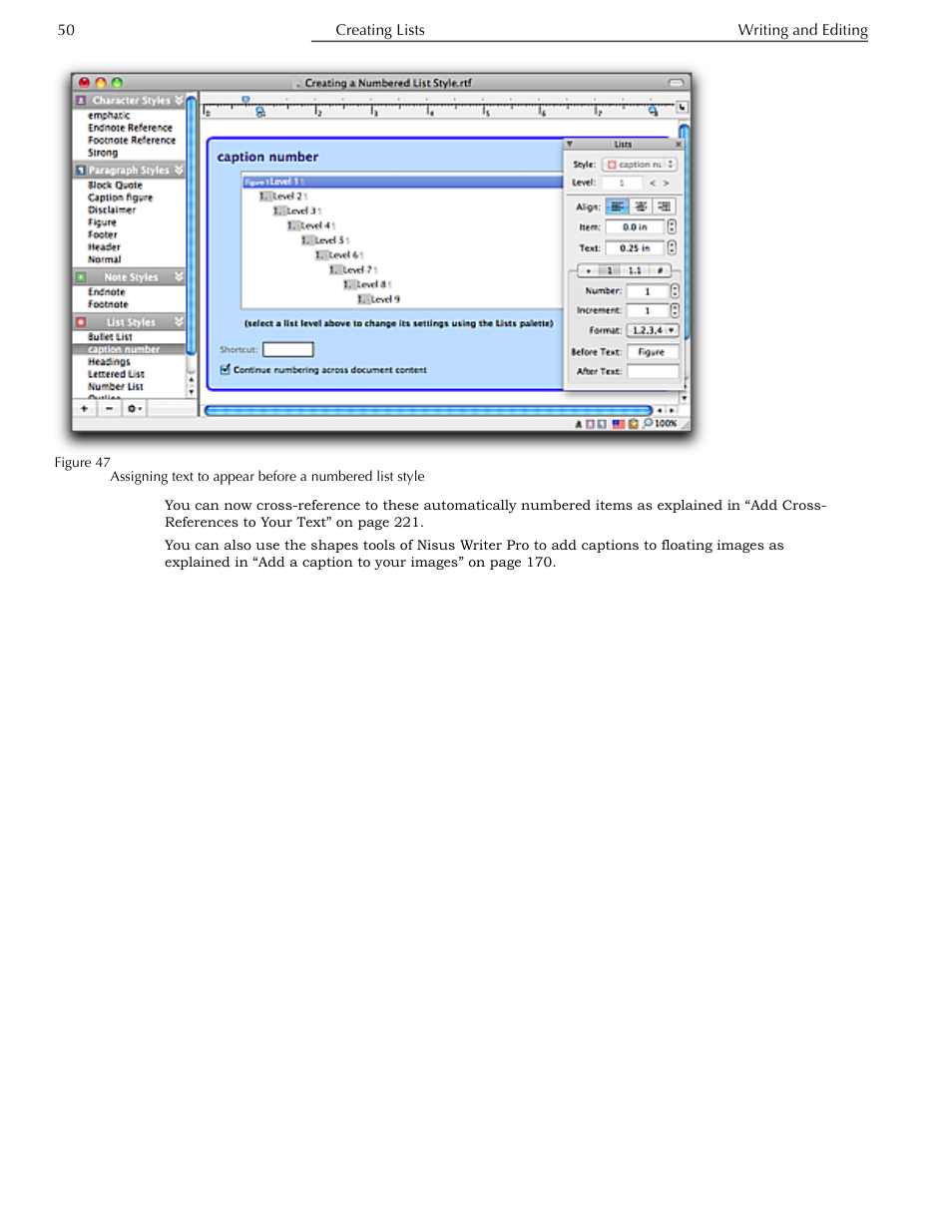 Figure 47 below | Nisus Writer Pro User Manual | Page 70 / 525