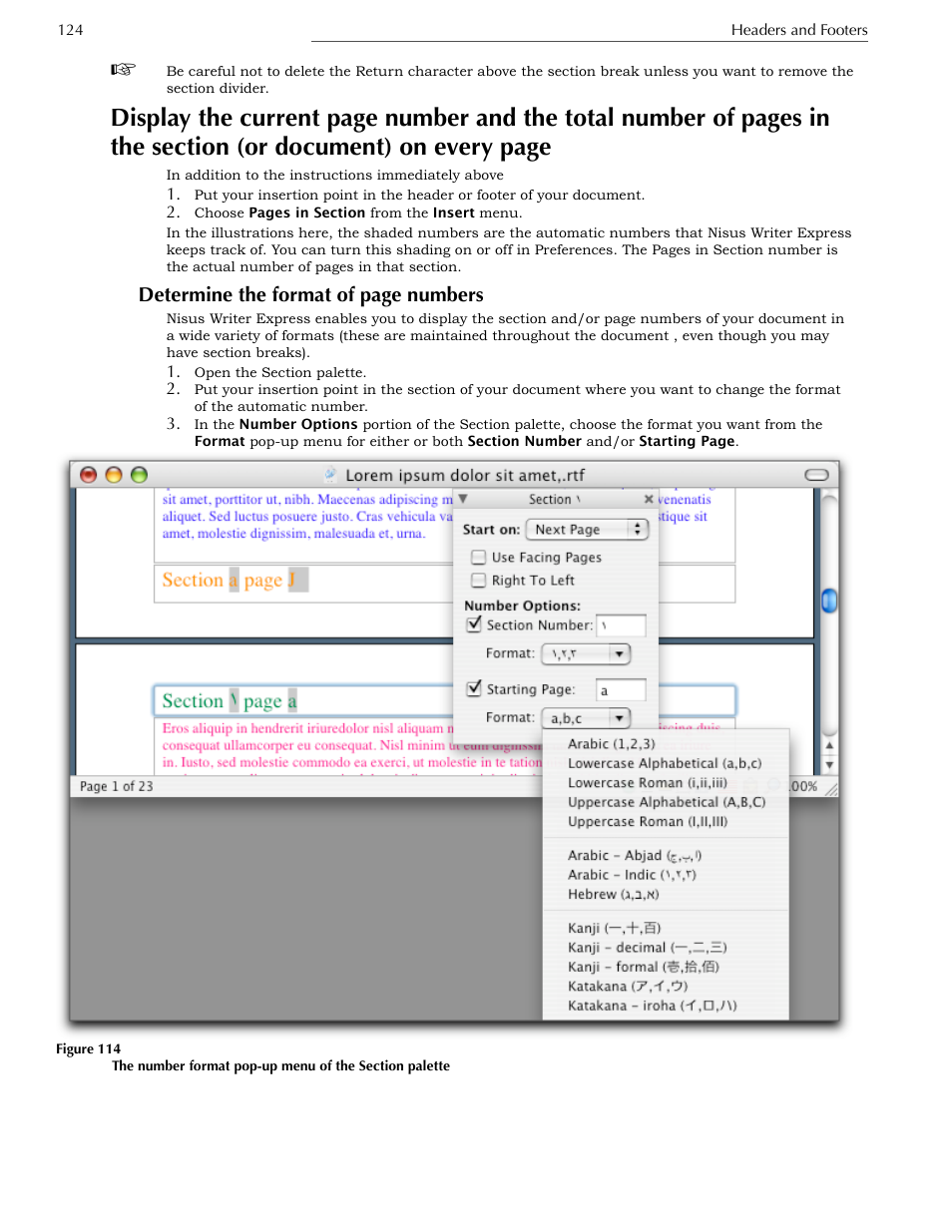 Graphics, Working with character graphics | Nisus Writer Express User Manual | Page 144 / 316