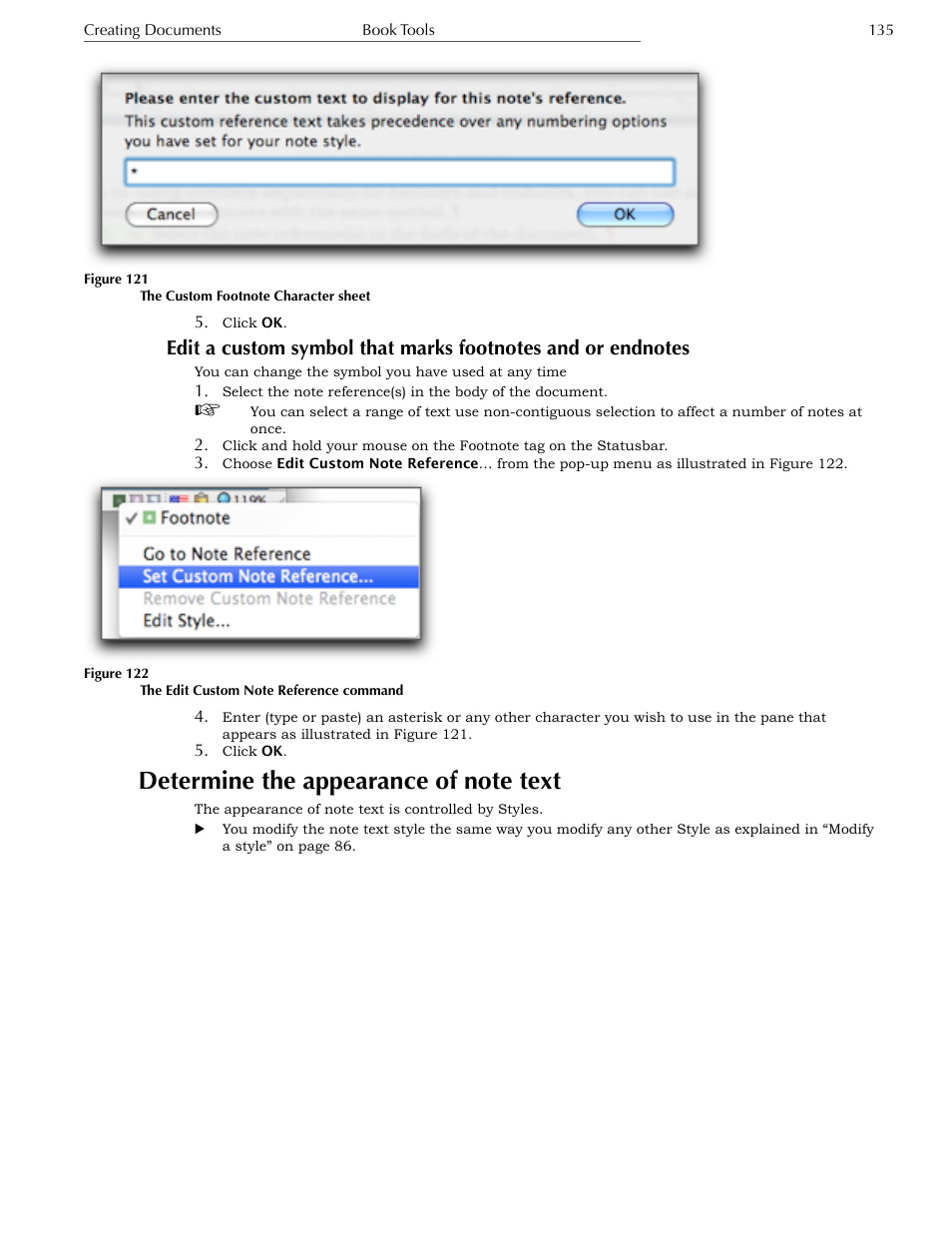 Determine the appearance of note text | Nisus Writer Express User Manual | Page 155 / 316