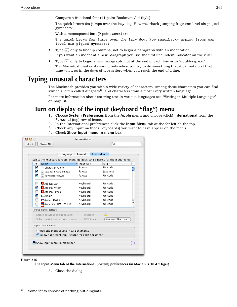 Typing unusual characters, Enter a character using the keyboard | Nisus Writer Express User Manual | Page 285 / 316