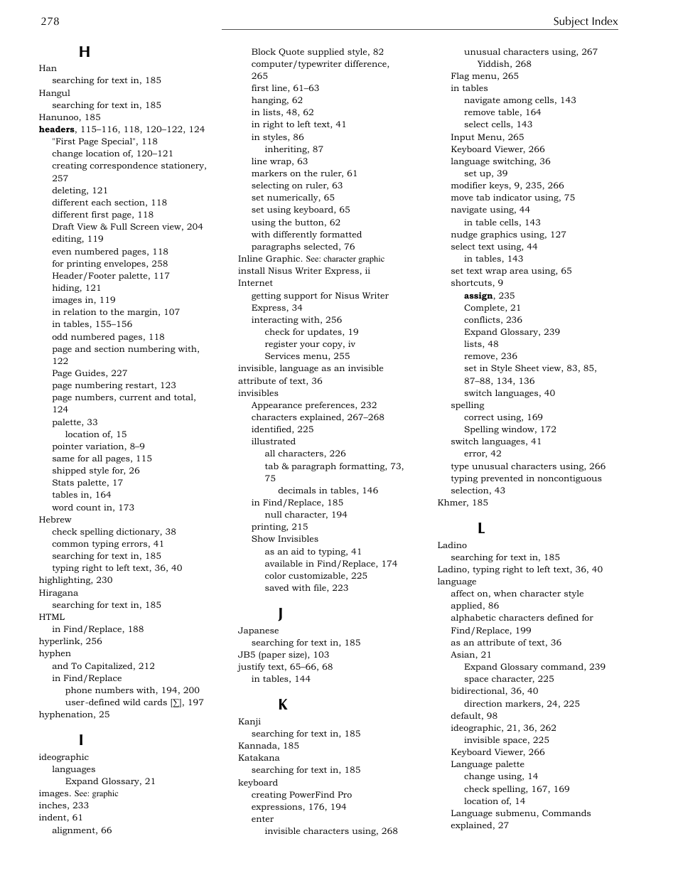 Nisus Writer Express User Manual | Page 298 / 316