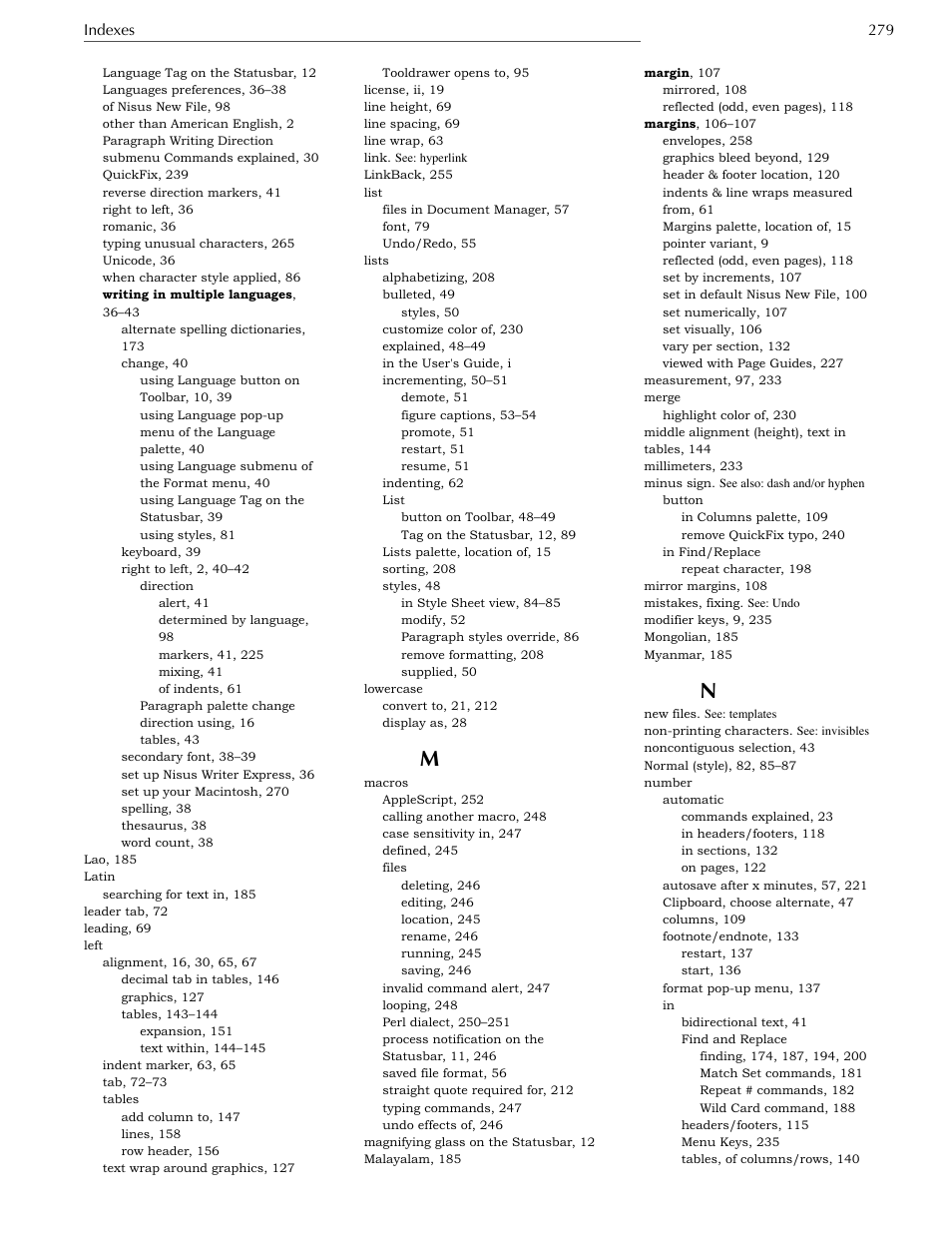 Nisus Writer Express User Manual | Page 299 / 316