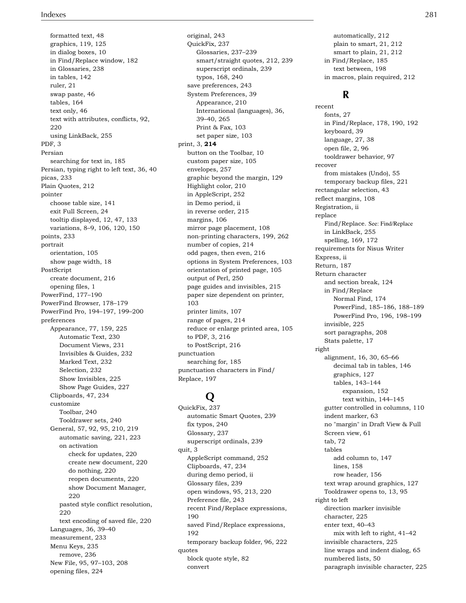 Nisus Writer Express User Manual | Page 301 / 316