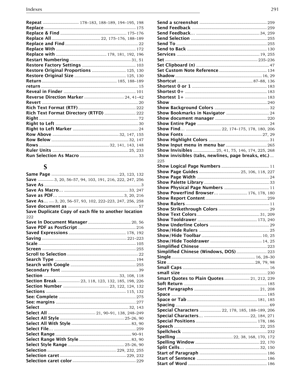 Nisus Writer Express User Manual | Page 311 / 316