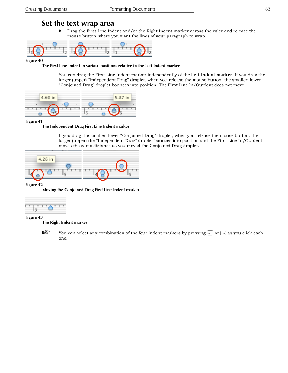 Set the text wrap area | Nisus Writer Express User Manual | Page 83 / 316