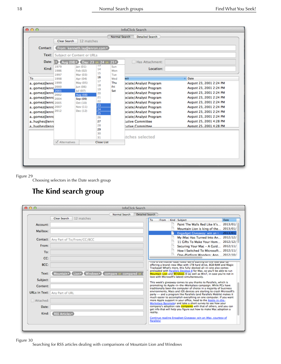 The kind search group | Nisus InfoClick User Manual | Page 34 / 73