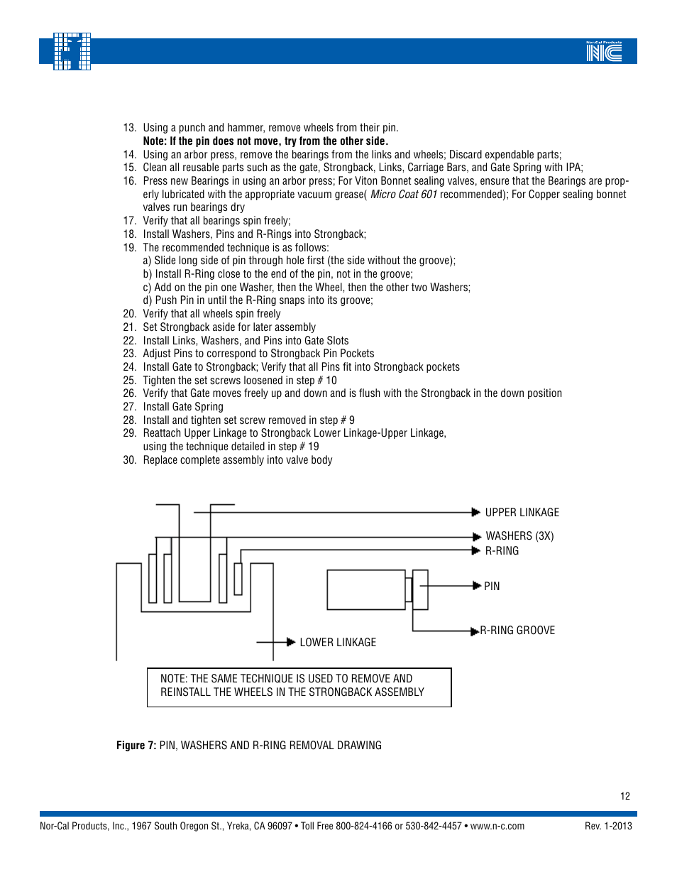 Nor-Cal Linear Gate Valve User Manual | Page 12 / 16