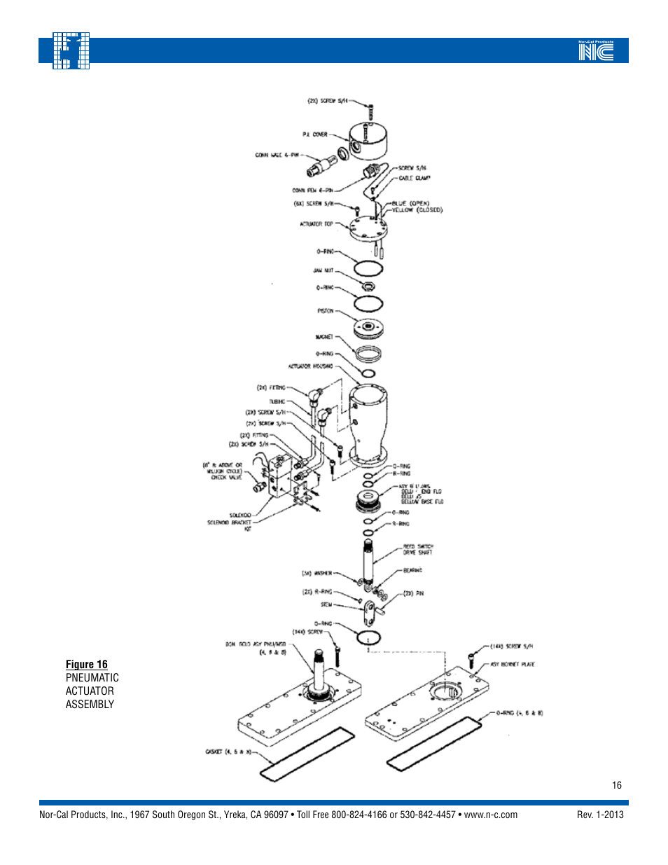 Nor-Cal Linear Gate Valve User Manual | Page 16 / 16