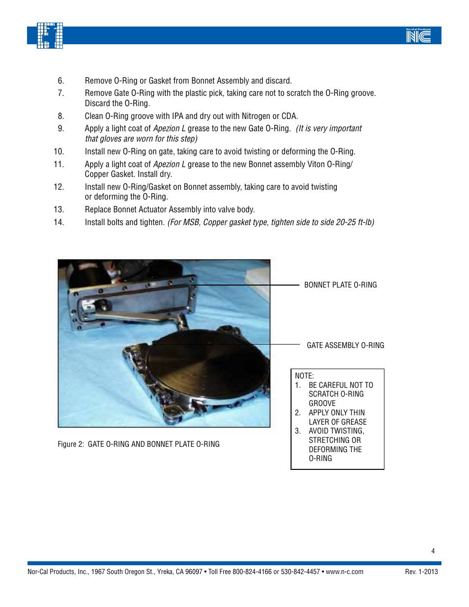 Nor-Cal Linear Gate Valve User Manual | Page 4 / 16