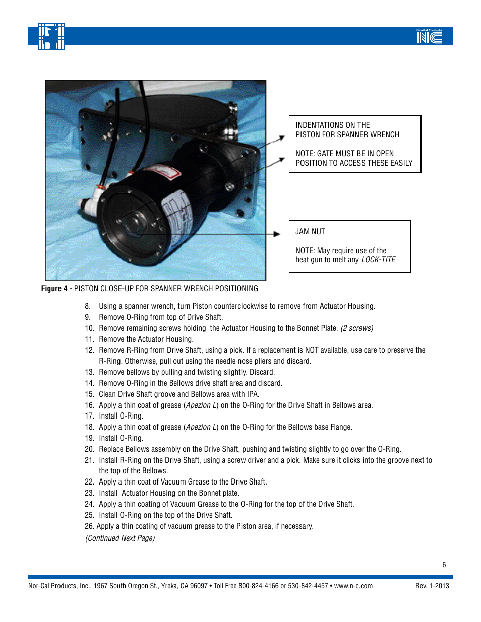 Nor-Cal Linear Gate Valve User Manual | Page 6 / 16