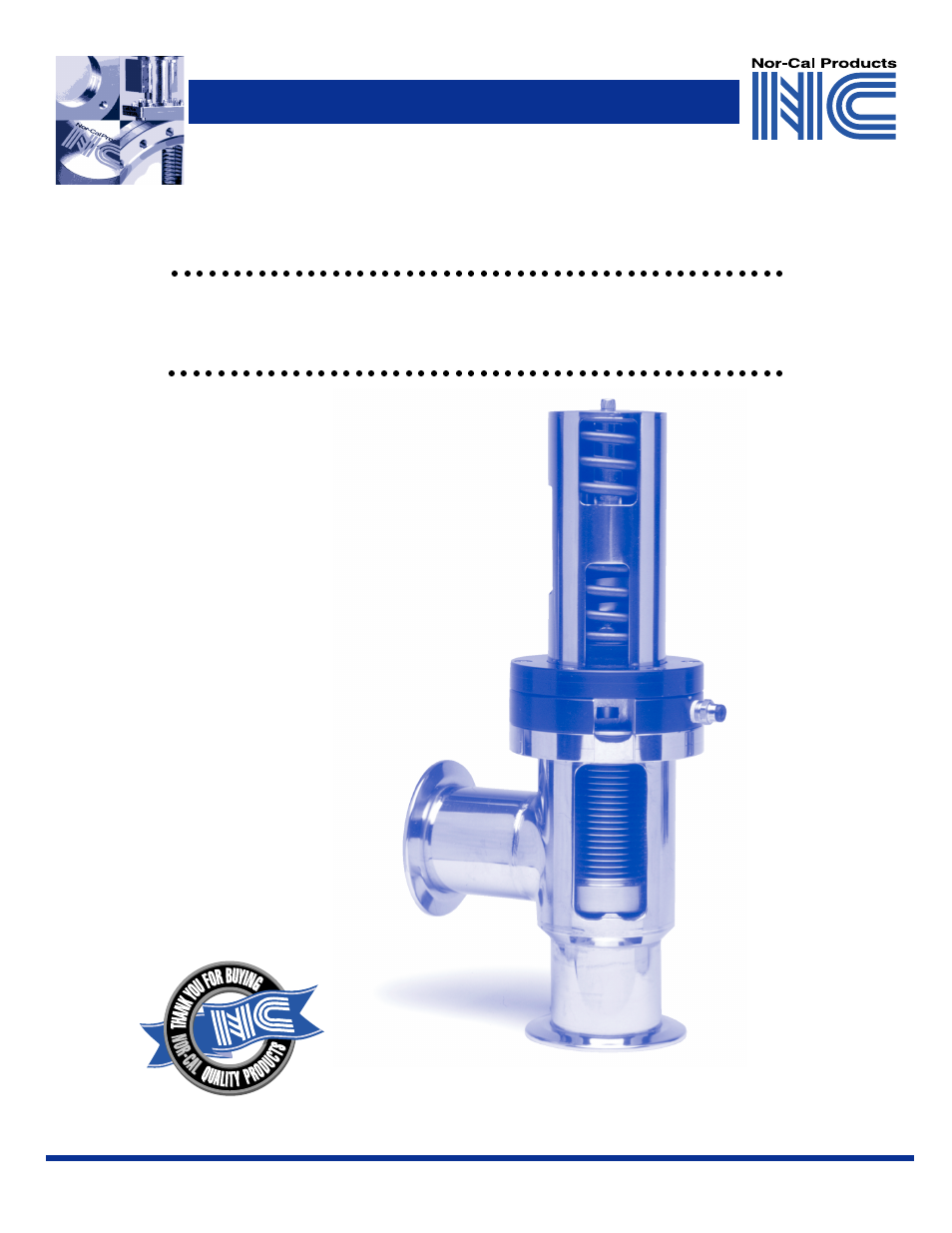 Nor-Cal Angle Valves User Manual | 4 pages