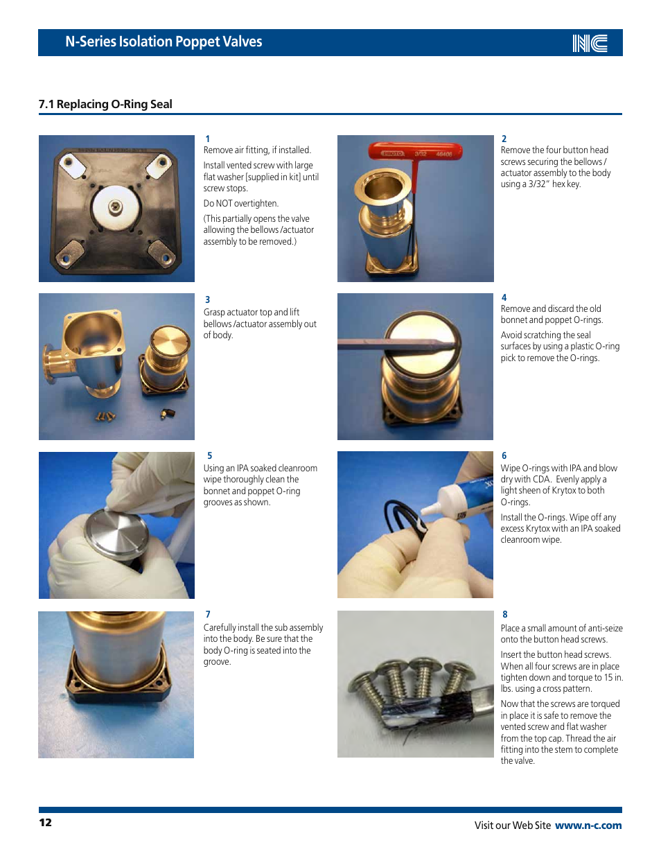 N-series isolation poppet valves | Nor-Cal N-Series Op Lit User Manual | Page 12 / 17