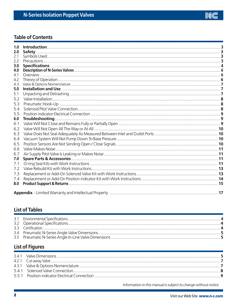 Nor-Cal N-Series Op Lit User Manual | Page 2 / 17