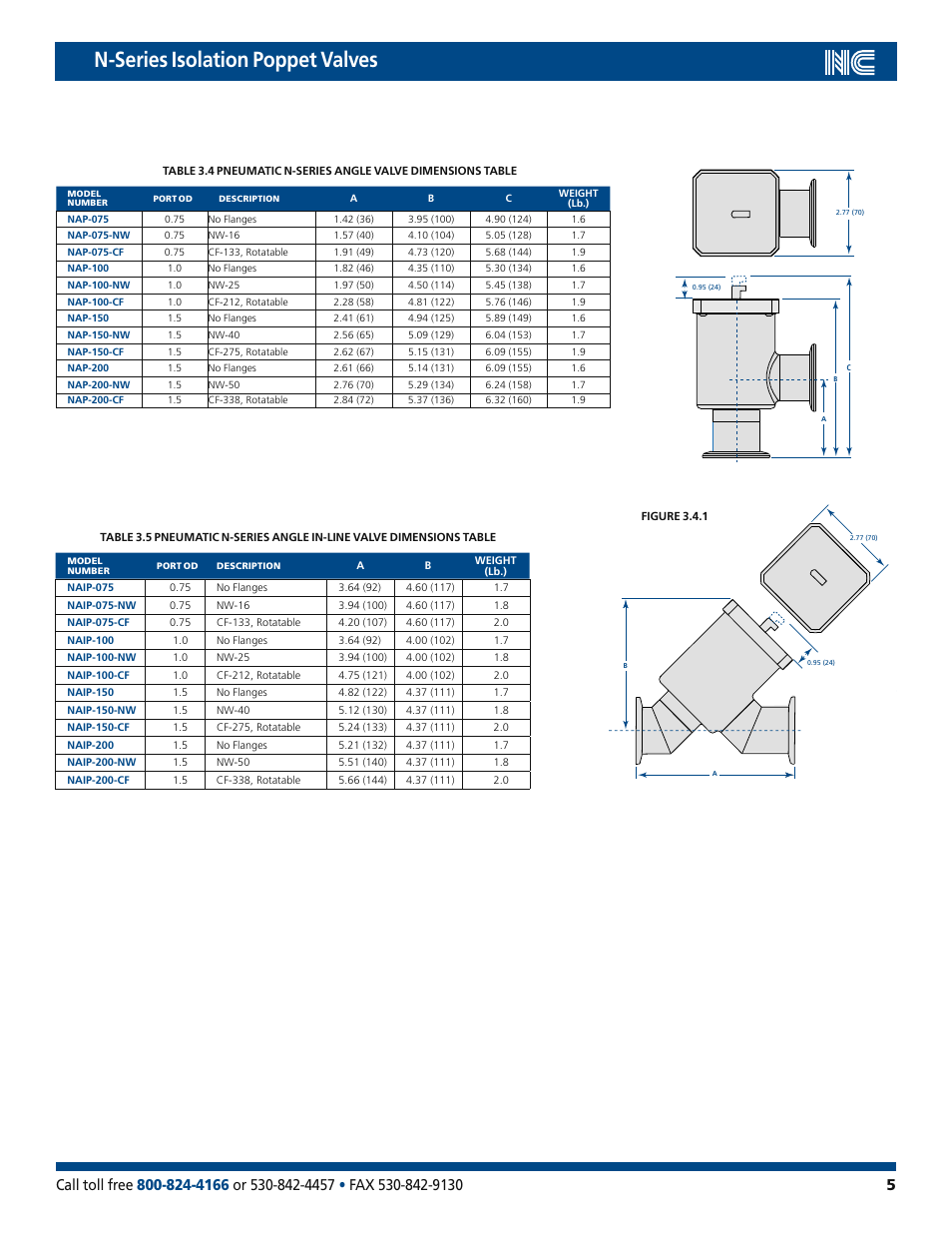 N-series isolation poppet valves | Nor-Cal N-Series Op Lit User Manual | Page 5 / 17
