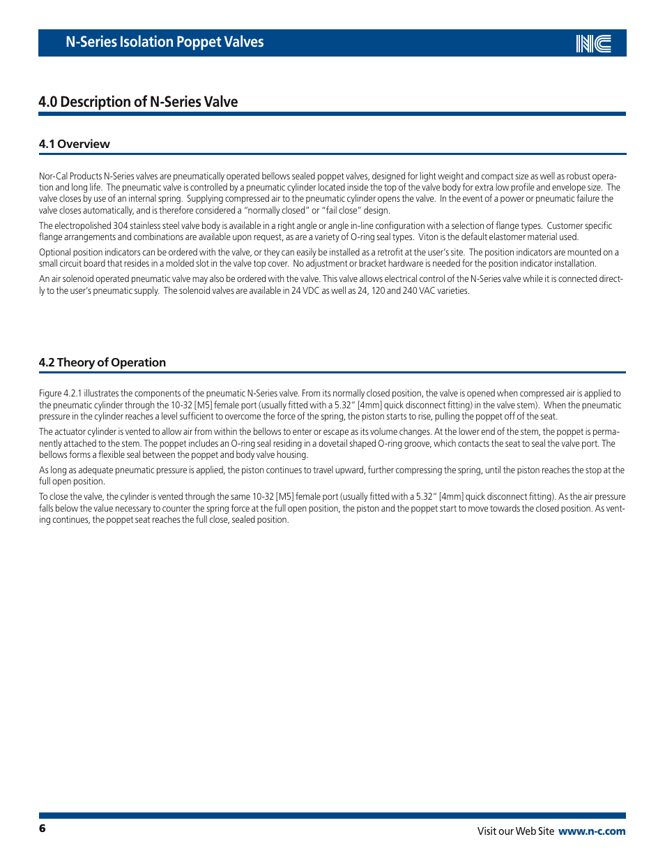 Nor-Cal N-Series Op Lit User Manual | Page 6 / 17