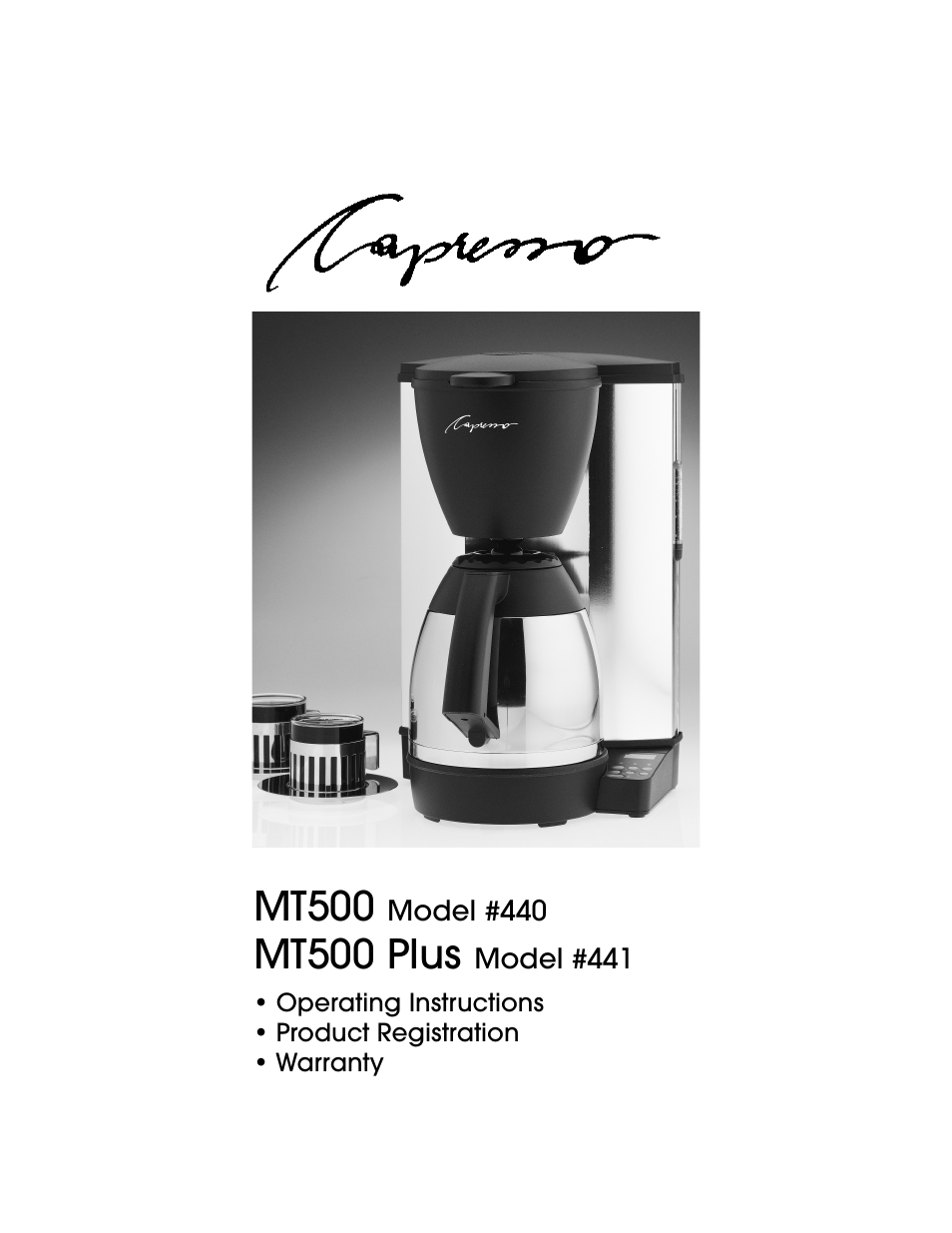 Capresso MT500 Plus User Manual | 14 pages