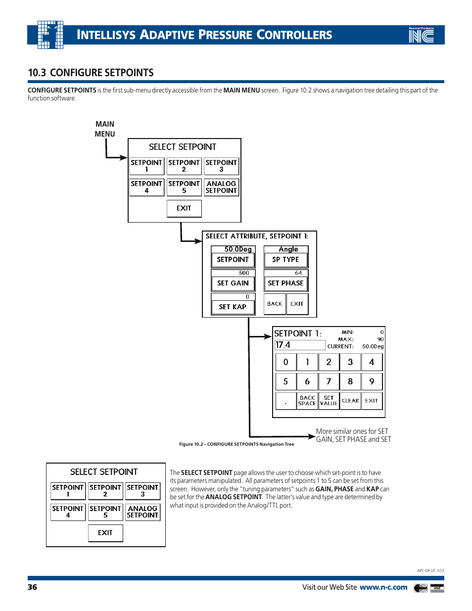 Ntellisys, Daptive, Ressure | Ontrollers | Nor-Cal Intellisys Adaptive Pressure Controllers User Manual | Page 36 / 45