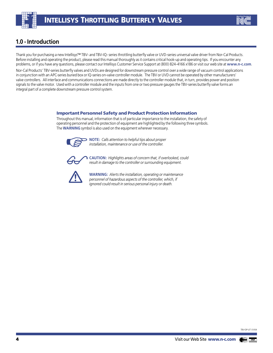 Ntellisys, Hrottling, Utterfly | Alves | Nor-Cal Intellisys Throttling Butterfly Valve User Manual | Page 4 / 14