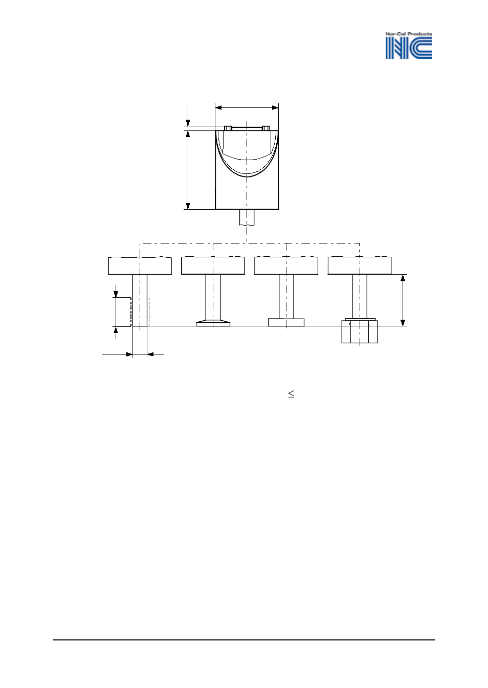 Dimensions [mm | Nor-Cal CDG 025 OP Lit User Manual | Page 12 / 32