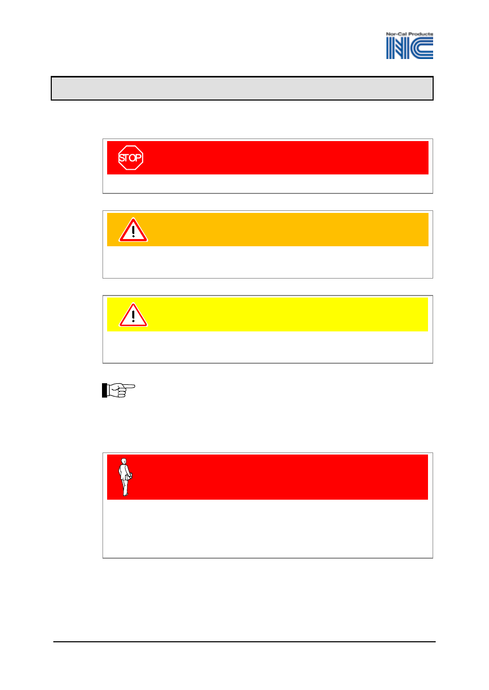 1 safety, 1 symbols used, 2 personnel qualifications | 1safety | Nor-Cal CDG 025 OP Lit User Manual | Page 7 / 32