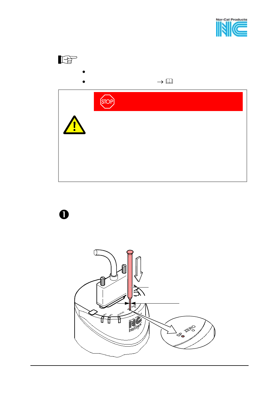 1 adjusting the setpoints, Adjusting setpoint <1 | Nor-Cal CDG 160 OP Lit User Manual | Page 28 / 40