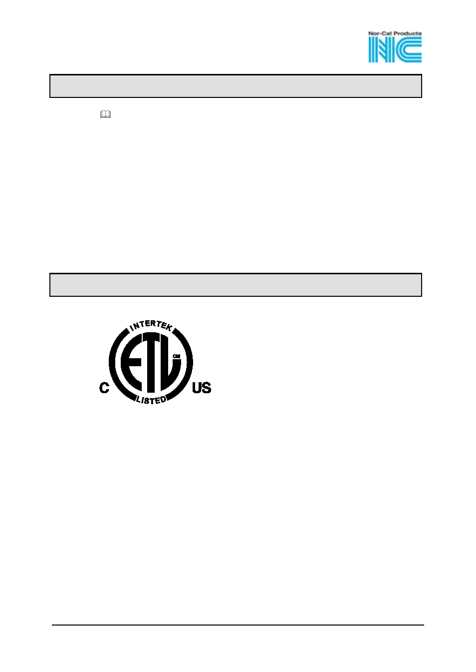 Further information, Etl certification | Nor-Cal CDG 160 OP Lit User Manual | Page 36 / 40