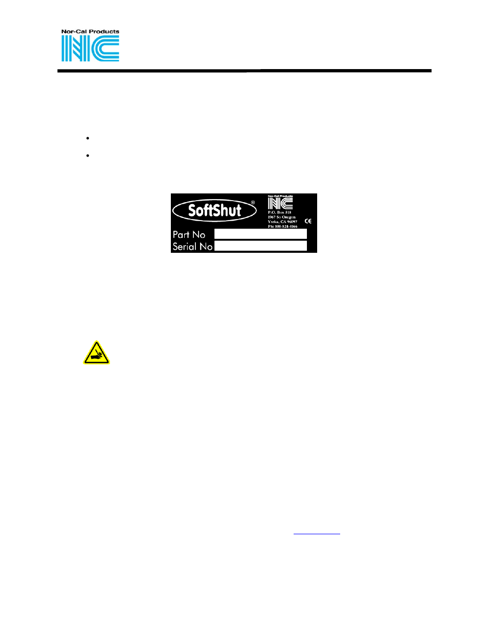 Nor-Cal Intellisys Throttling SoftShut Valve User Manual | 2 pages