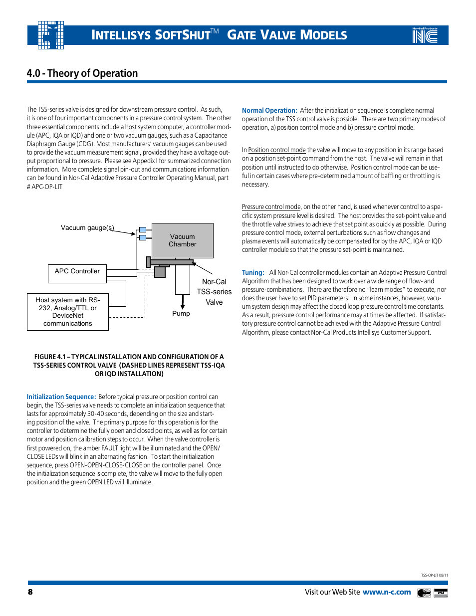 Ntellisys, Alve, Odels | 0 - theory of operation | Nor-Cal Intellisys TSS User Manual | Page 8 / 20