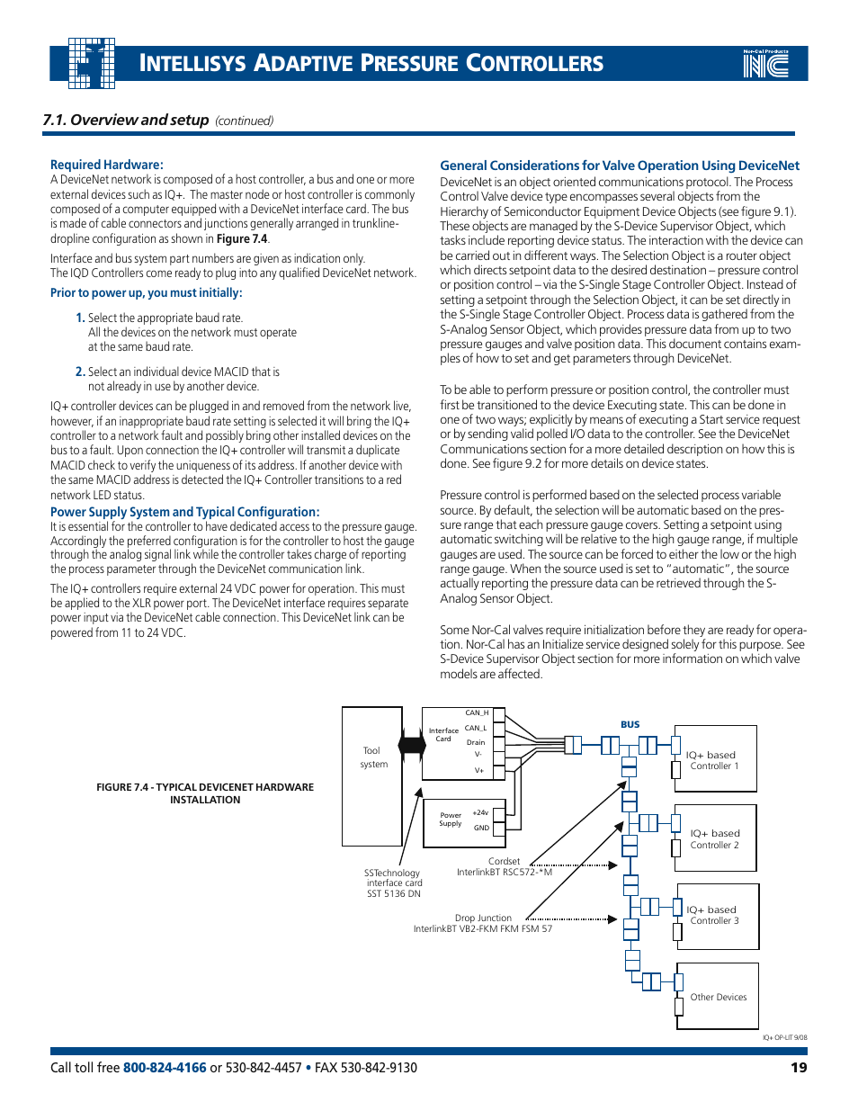 Ntellisys, Daptive, Ressure | Ontrollers, Overview and setup | Nor-Cal IQ+ Adaptive Pressure Controller User Manual | Page 19 / 36