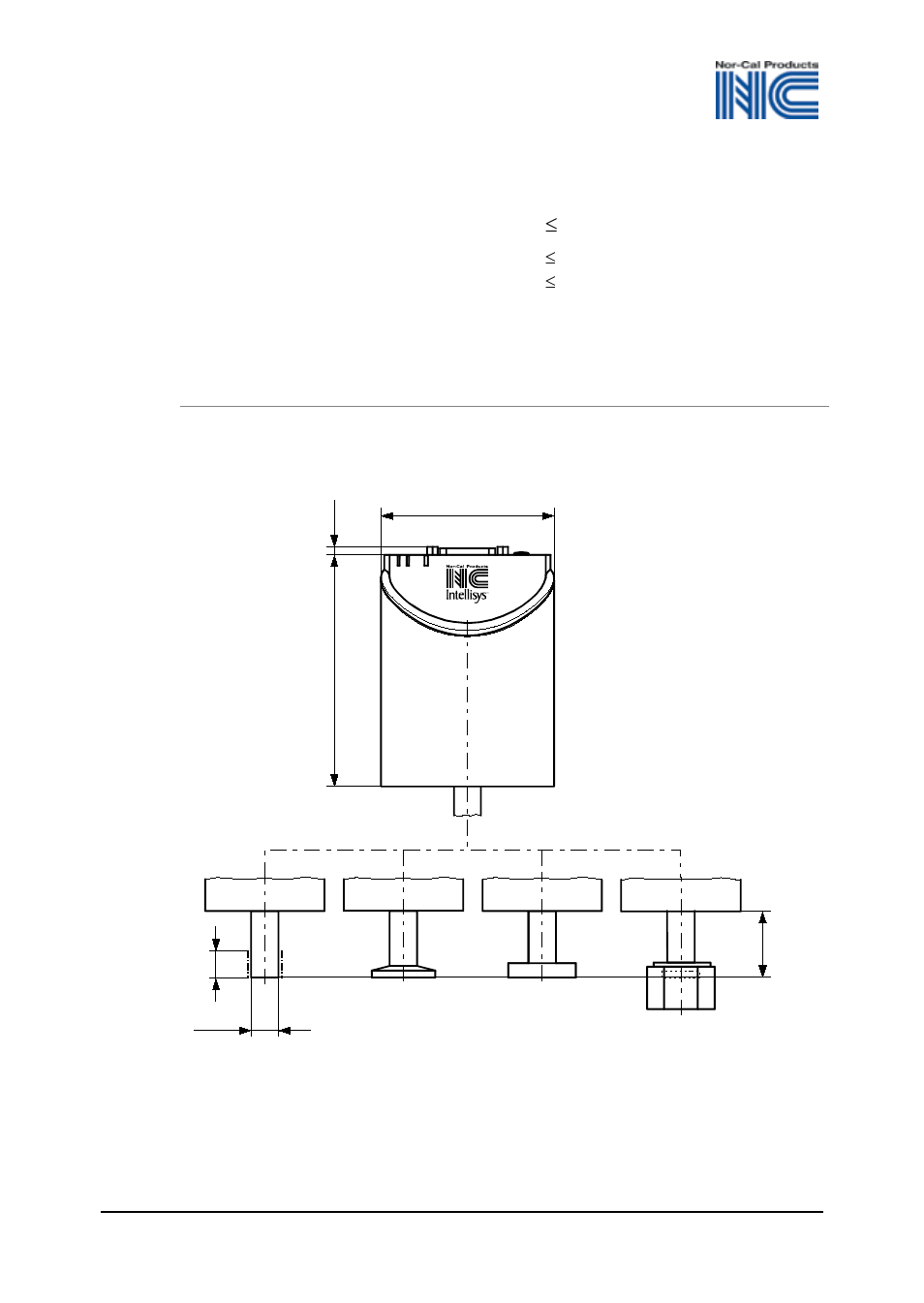 Dimensions [mm | Nor-Cal CDG 100 OP Lit User Manual | Page 13 / 40