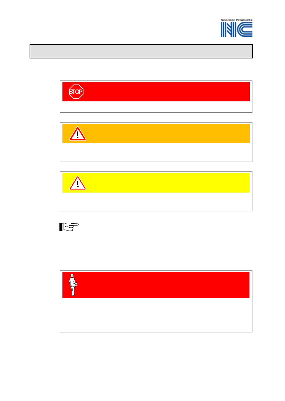 1 safety, 1 symbols used, 2 personnel qualifications | 1safety | Nor-Cal CDG 100 OP Lit User Manual | Page 8 / 40