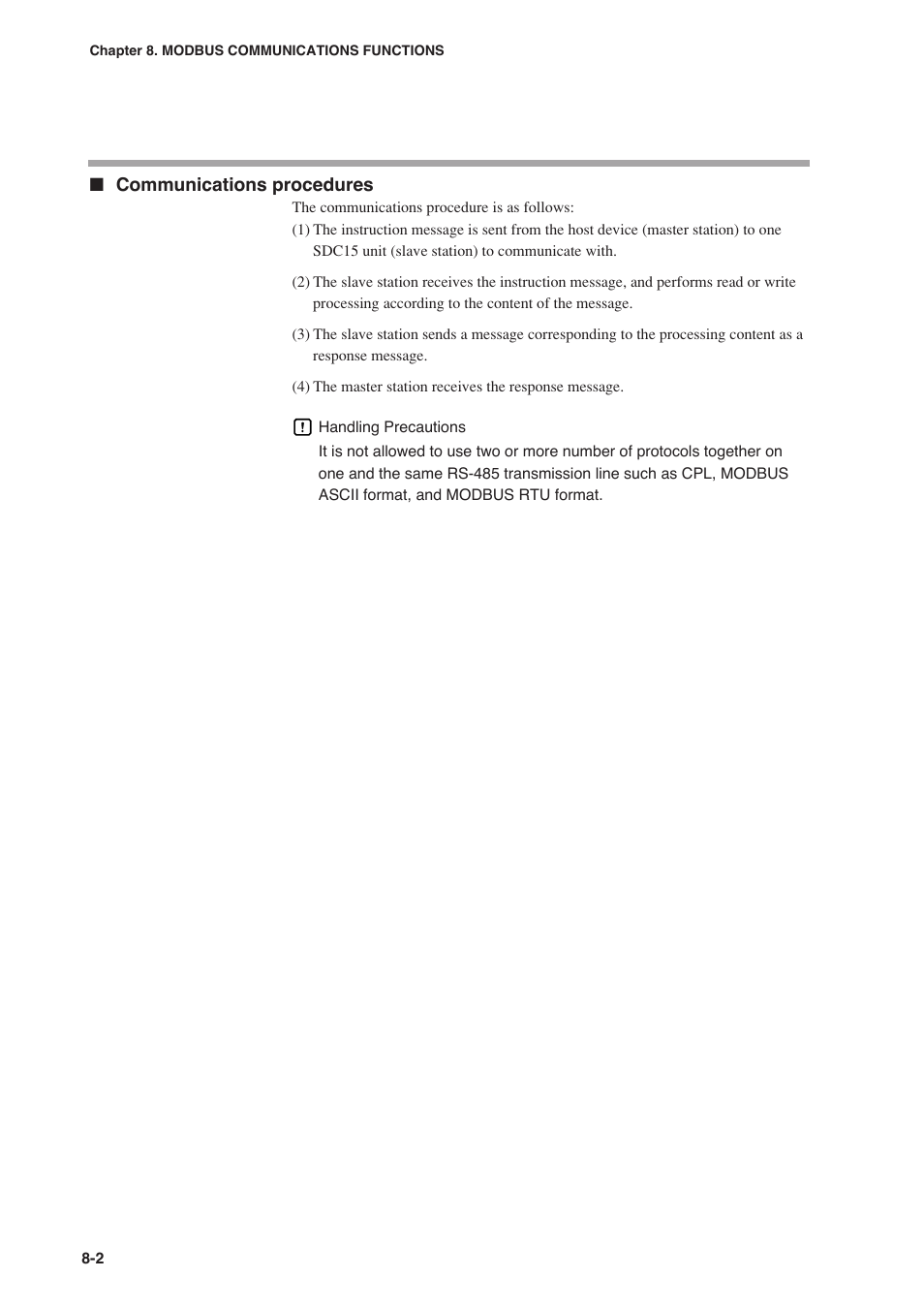 Communications procedures | Nor-Cal SDC15 Controller User Manual | Page 176 / 224