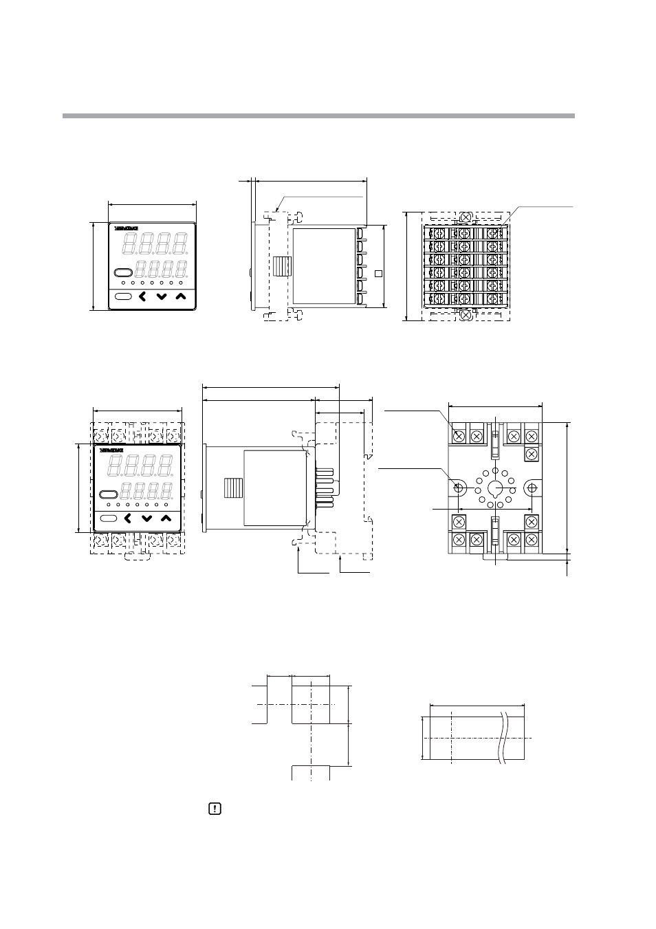 External dimensions, Panel cutout dimensions, C15t (panel mount type) | C15s (socket mount type), Chapter 3. installation | Nor-Cal SDC15 Controller User Manual | Page 34 / 224